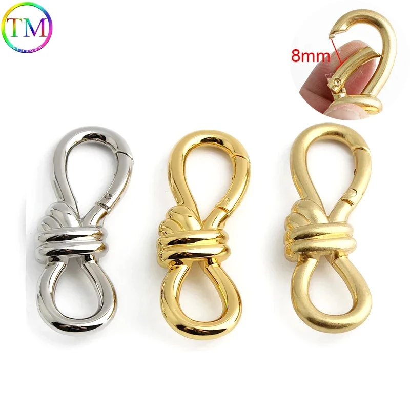 2PC Metal O Ring Spring Clasp Buckles For Leather Craft Bags Shoulder Belt Openable Keyring Dog Chain Connector Hook Accessories