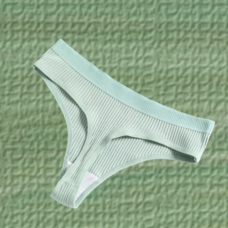 3 قطعة/المجموعة حجم كبير القطن مخطط سلس سيور المرأة بلون تنفس سراويل منخفضة الخصر مريحة g-سلسلة الملابس الداخلية #4