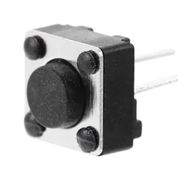 100 Pcs Micro Switch 6*6*43/5/7mm Two-pin Tact Button for PCB Moment 070X060X060CM Tactile Push Black Breadboard