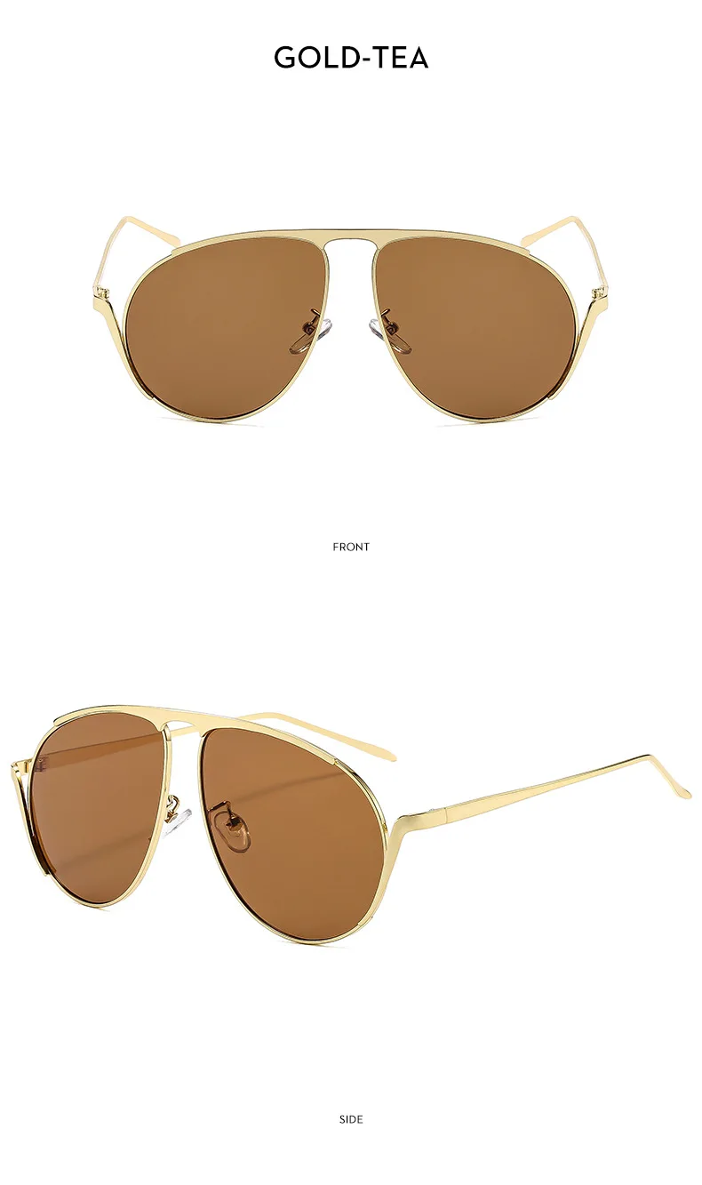 Luxuriöse runde Sonnenbrille, Anti-UV400, modische Brille für Strandreisen – Unisex-Designer-Sonnenbrille – Detail 7