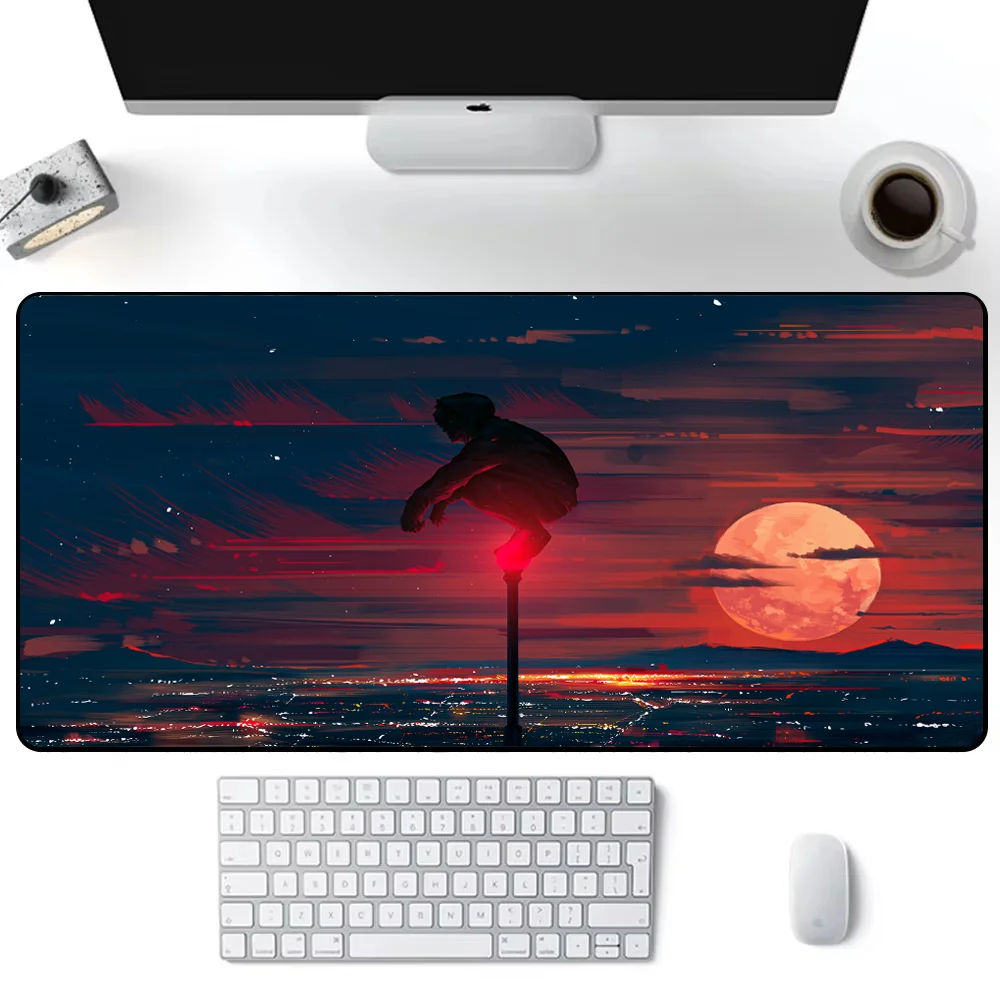 Mousepad 90x40 Scenic street Desk Mat Extended Pad Gamer Pc Table Gaming Mats Desktop Accessories Cute Carpet Table Computer Rug