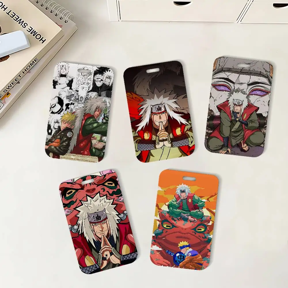 Anime Jiraiya ID Badge Holder With For Office School Name Card Credentials Case