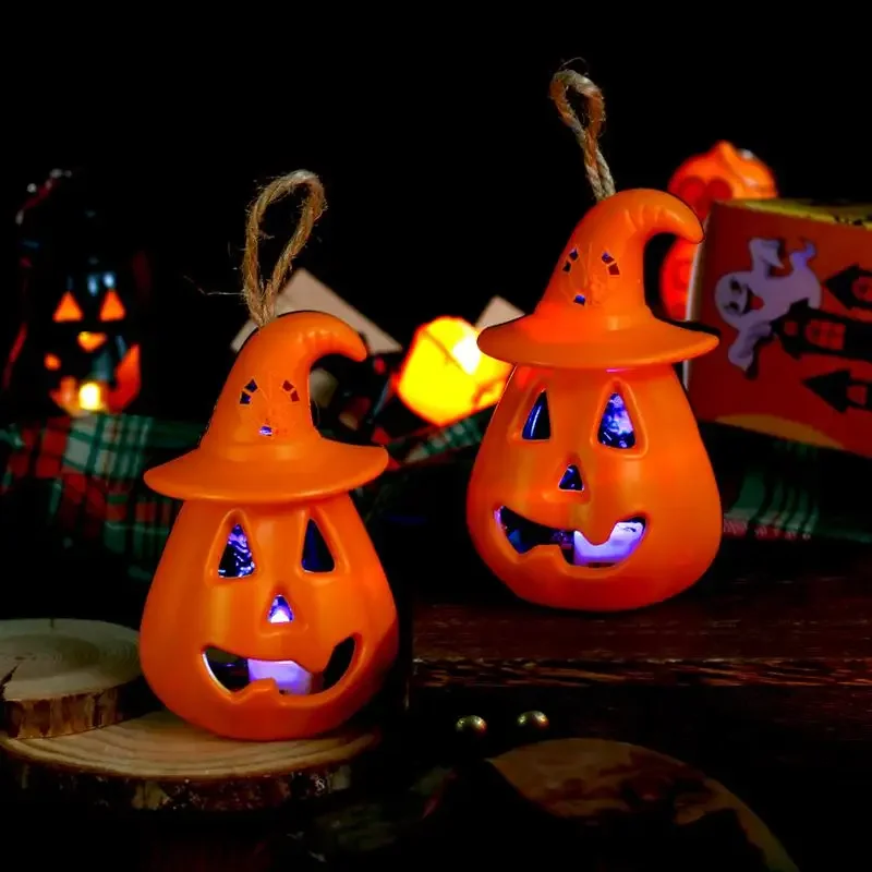 Halloween Decorations Pumpkin Lights Orange Jack Lantern Room Decor Battery  For Home Indoor Outdoor Party Decorations