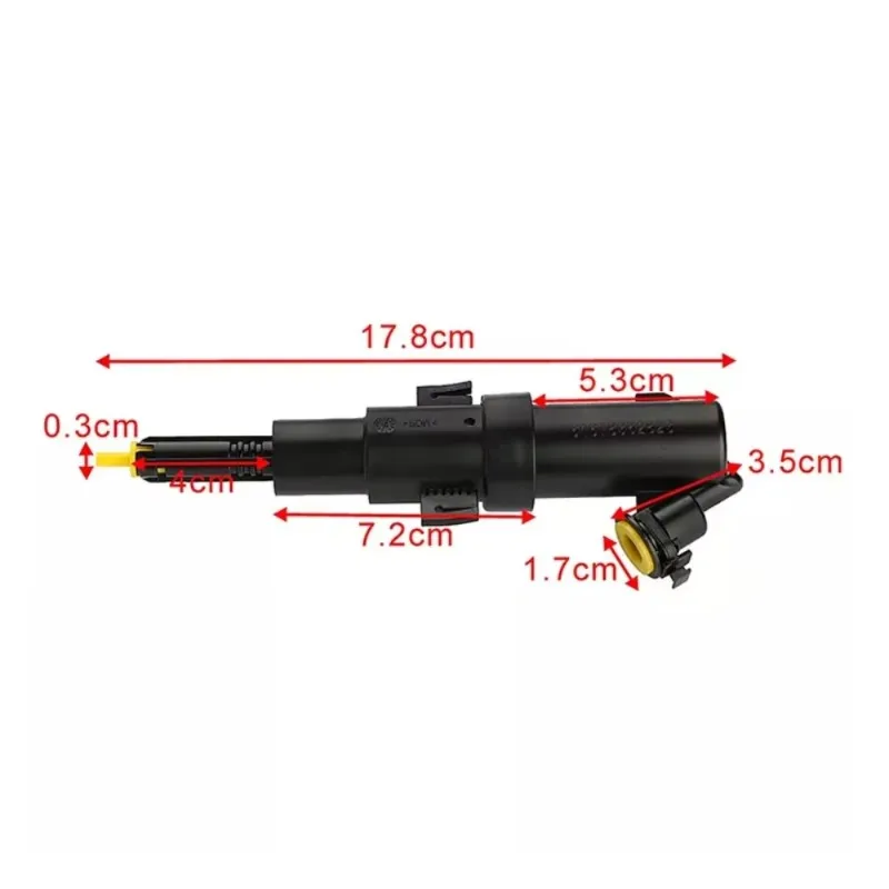 61678362823 For BMW 3' E46 1997 1998 1999 2000 2001 2002 2003 2004 2005 Headlamp Headlight Washer Nozzle Actuator Spray Jet view 3