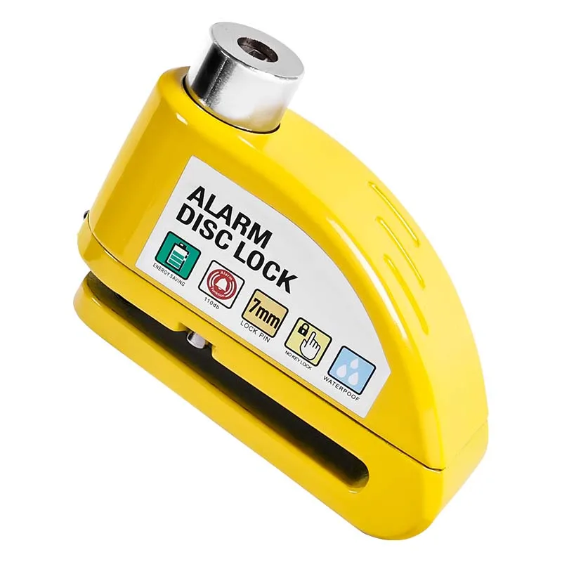 Bloqueio de freio a disco de motocicleta à prova dwaterproof água com alarme anti-roubo de alta resistência liga de zinco bloqueio de disco de bicicleta universal scooter bloqueio