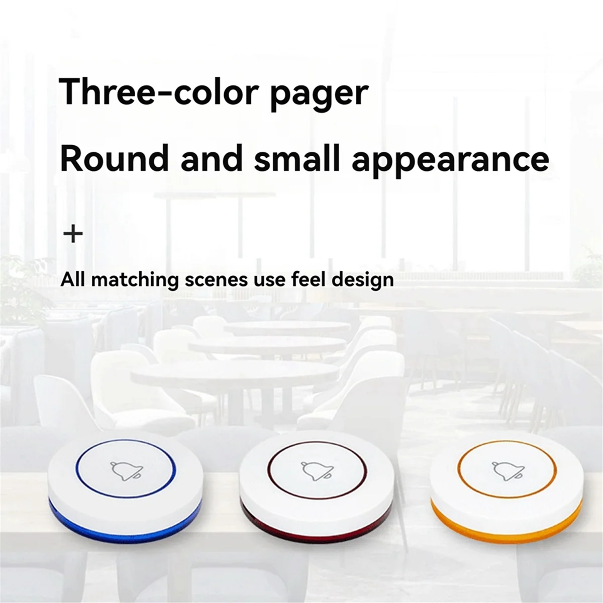 HEIßER Ruftaste Restaurant Pager 433 MHz Drahtlose Türklingel Glocke Taste für Home Security Alarm System Hardware Blau