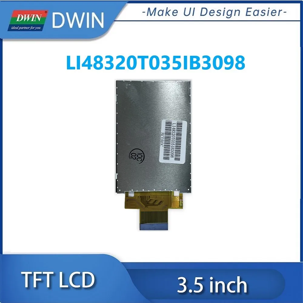 Imagem -03 - Dwin-lcd Módulo de Toque Capacitivo 300 Brilhante 320x480 24bit Rgb Ips Tft Gt911 Controlador Capacitivo Resistivo Li48320t035ib3098 35