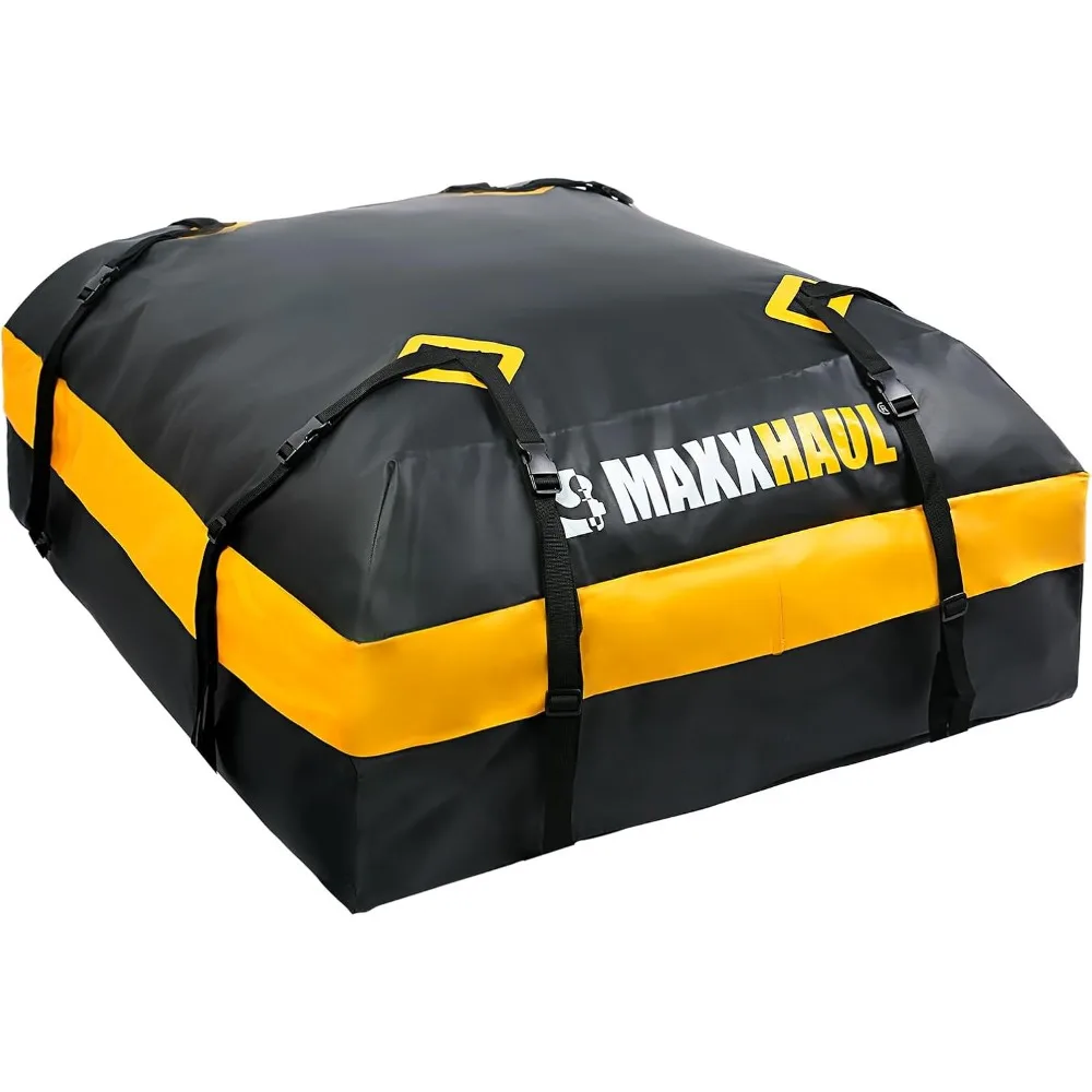 

Водонепроницаемая сумка на крышу автомобиля, универсальный грузовой багажник на крыше 15 кубических футов для всех автомобилей/внедорожников с противоскользящим ковриком, ремнями и замком