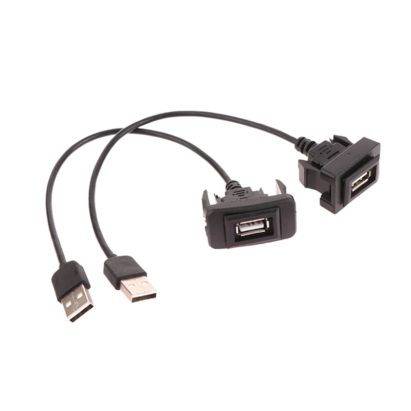 Car Dashboard Flush Mount USB Panel Extension Cable Adapter Socket For Vigo RAV4 Toyota Vios Levin