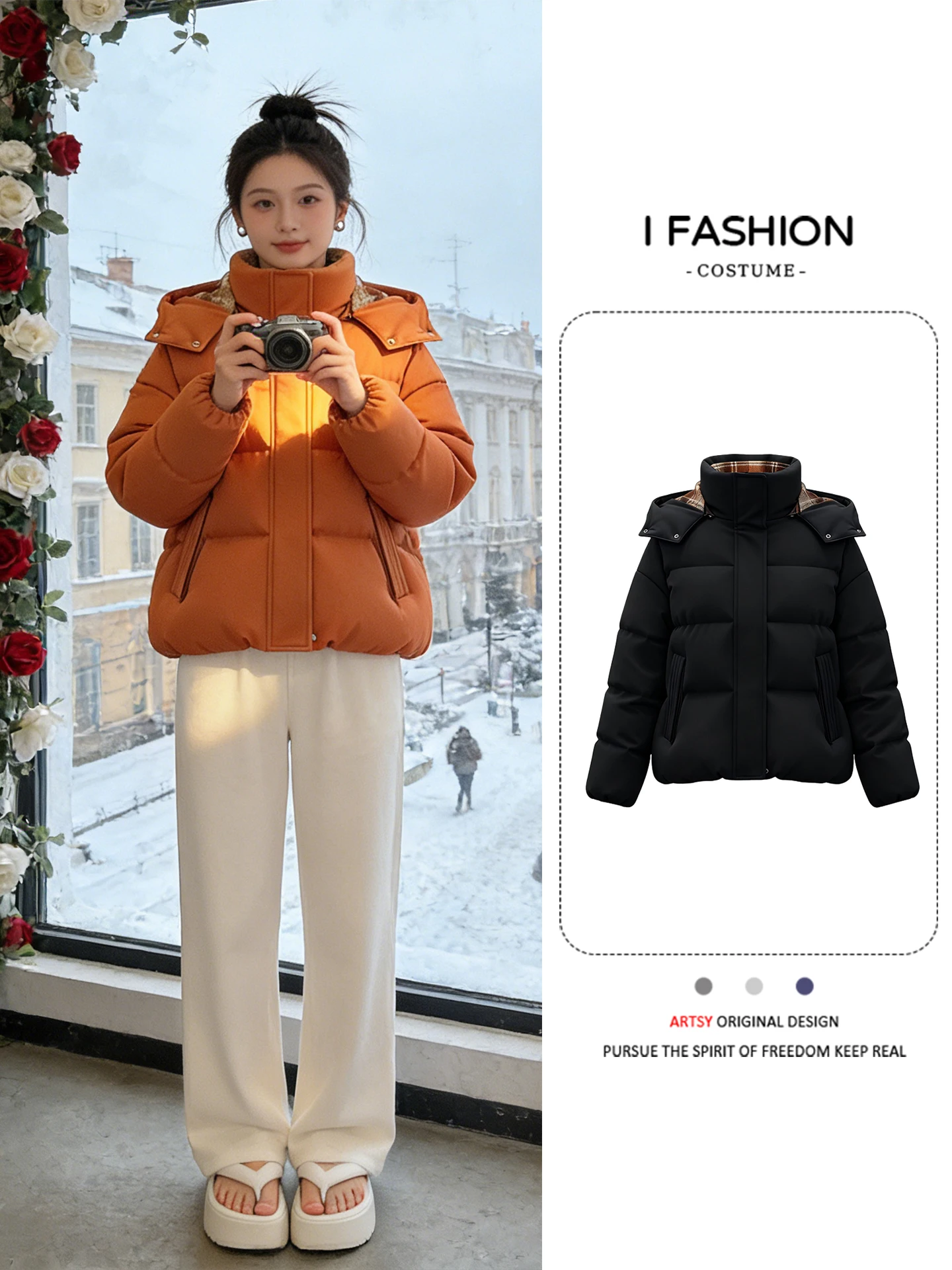 

Женская утепленная зимняя куртка на молнии в корейском стиле, свободного кроя, из прочного хлопкового пухового смесового материала