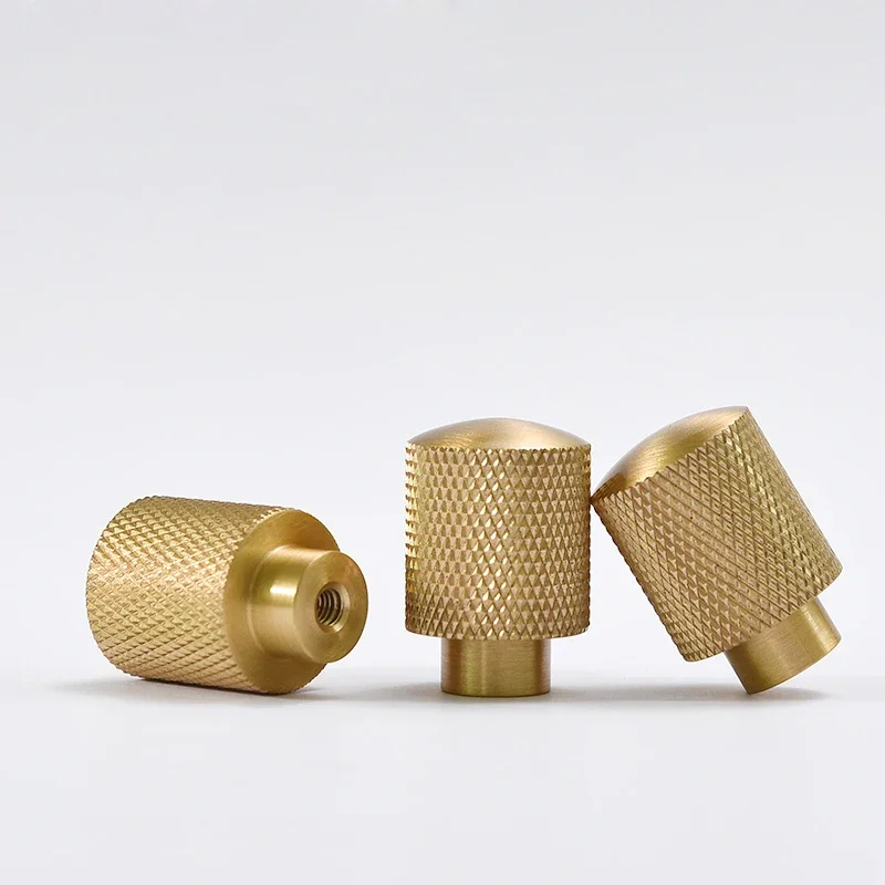 

Brass Handle of Wardrobe Door Knurled Nordic Reticulated Kitchen Cabinet Drawer Knobs and Handles Single Hole