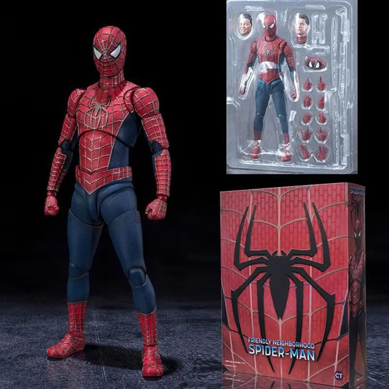 CT スパイダーマン 3 トビーマグワイアアクションフィギュア CT バージョンスパイダーマン 14 センチメートルアニメ置物 Pvc 像モデルコレクション人形デコラギフト