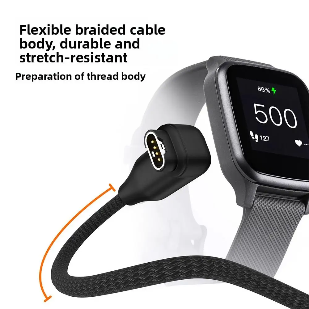 كابل محول 696 محمول 2 في 1 USB من النوع C لساعة Garmin سلك مضفر متين شحن سريع #5