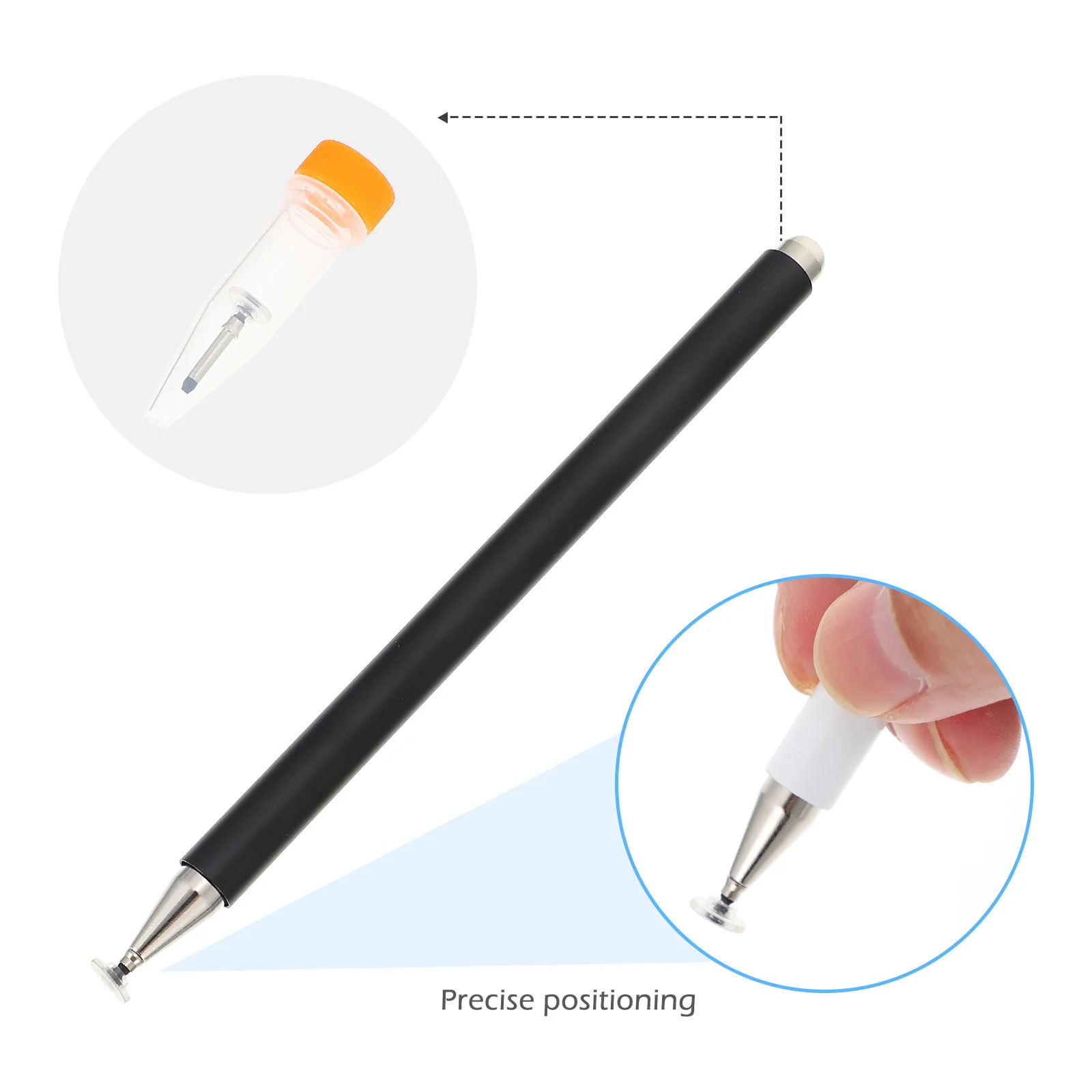 

1Set Capacitive Touch Screen Pen Premium Aluminum Alloy Silicone Smooth Stylus Portable Compatible Tablet Smartphone Writing