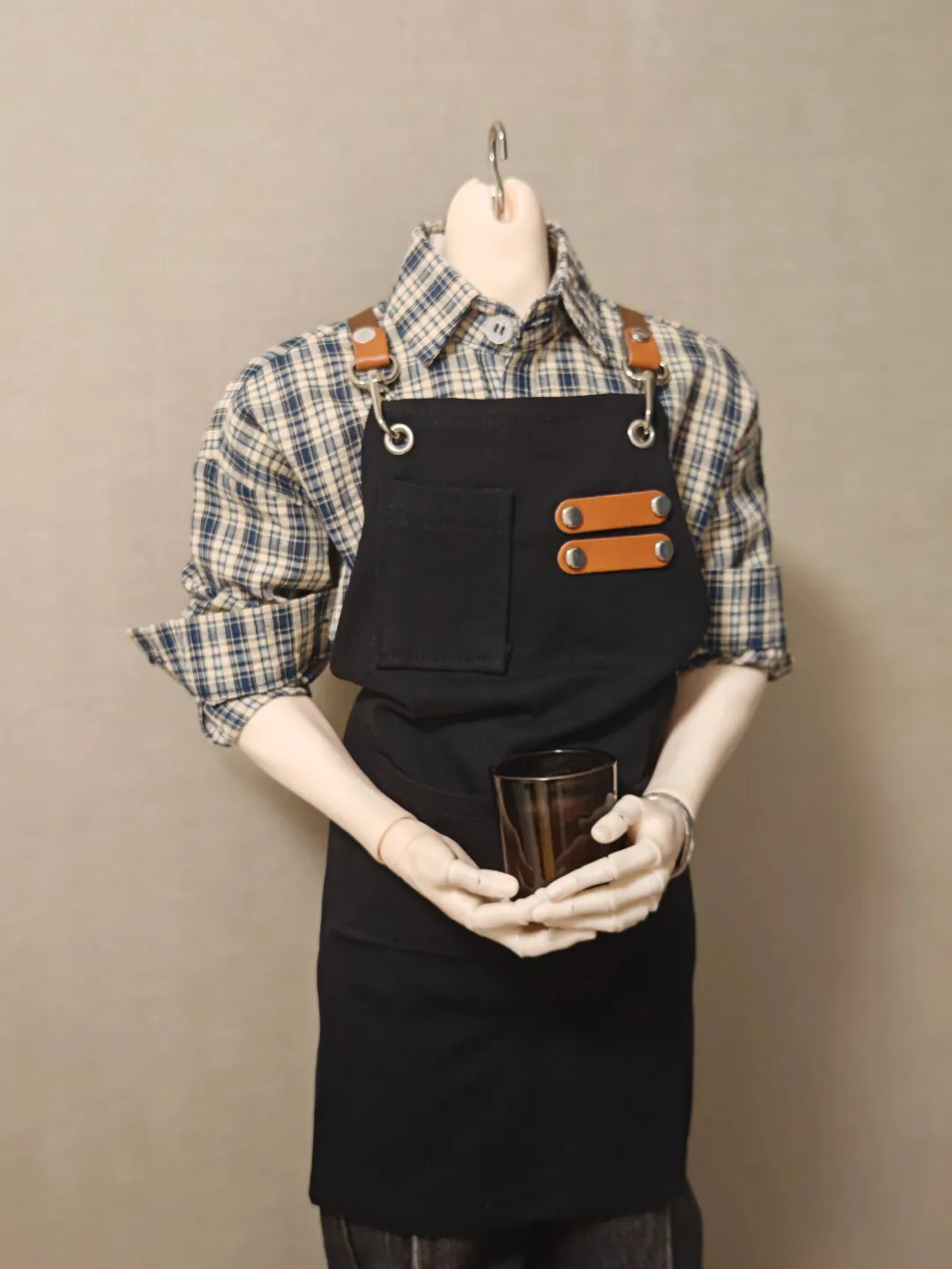 Fashion 1/4 1/3 Doll's Clothes Fit To 45cm, 75cm Bjd Doll Coffee Apron Dress Up Girl Toys Play House Doll Accessories, No Doll