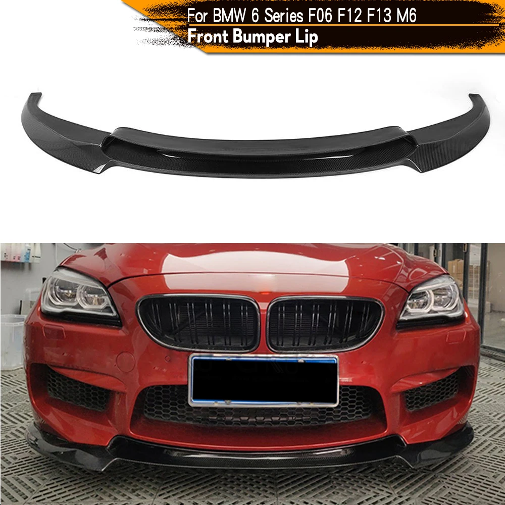 Front Bumper Lip Splitters Spoiler for BMW 6 Series F06 F12 F13 M6 Base Sedan Convertible Coupe 2014 - 2017 Carbon Fiber / FRP