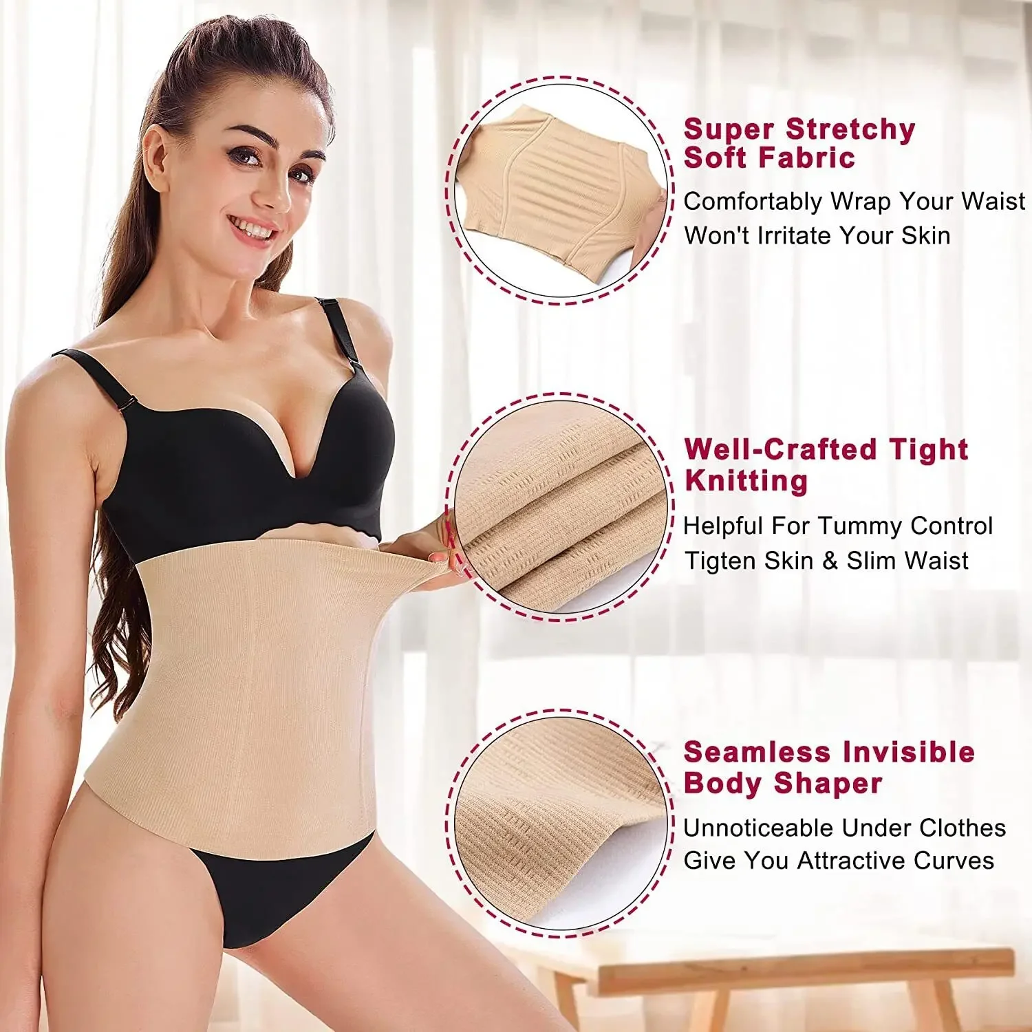 Easy to use and durable 2-in-1 postpartum abdominal recovery belt, body shaping waist trainer, abdominal compression belt