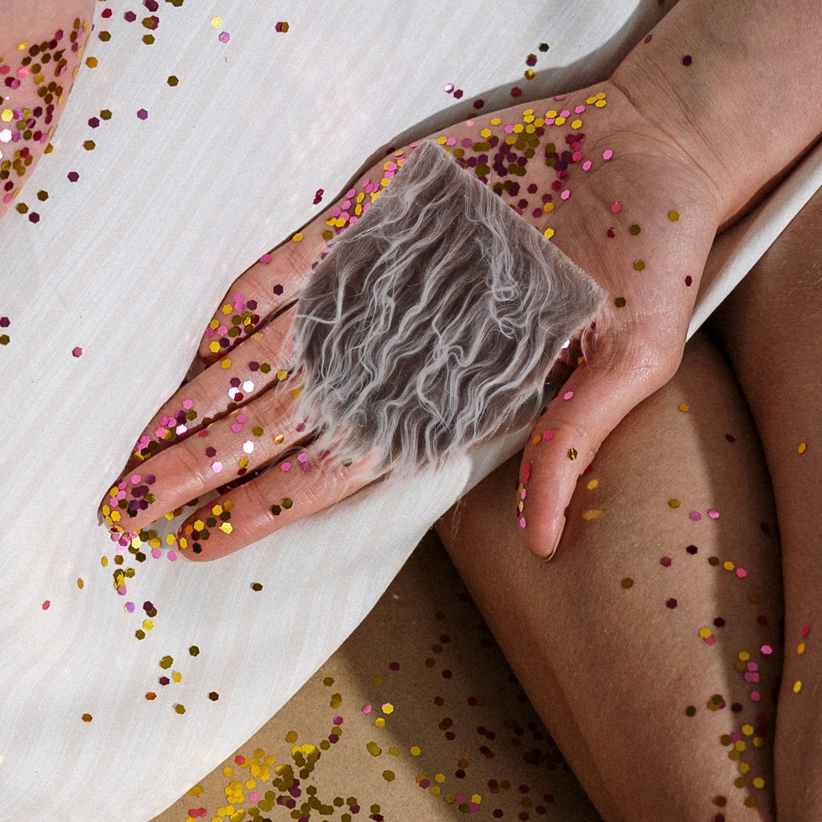 

1Set Gnome Crafting Supplies Kit Precut Faux Beard Wood Bead Nose Braided Polyester Pieces DIY Christmas Gnomes Beard Party