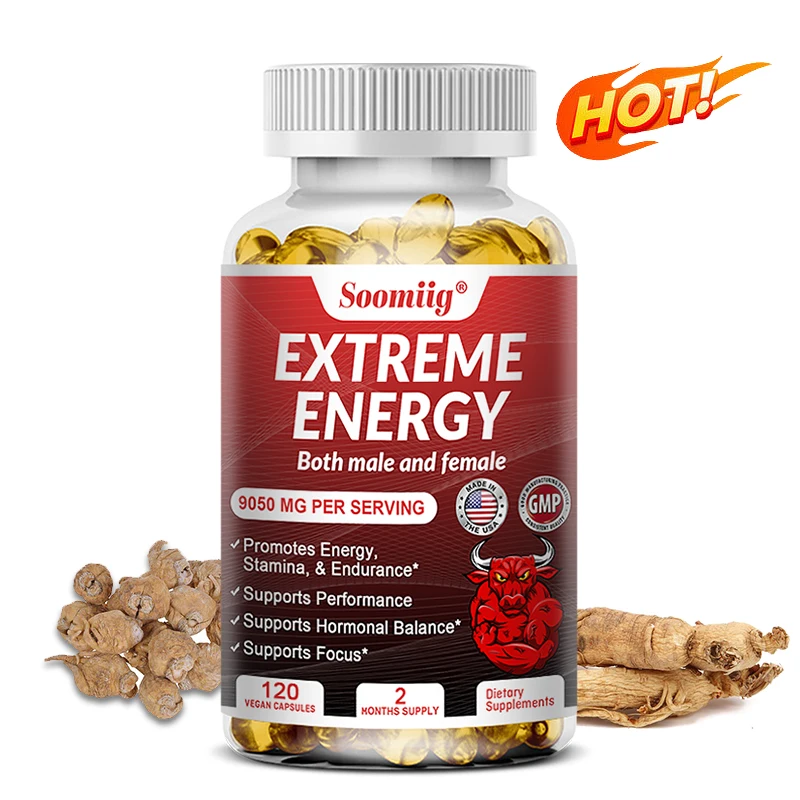 

Pure Organic Ginseng Booster Capsules To Relieve Fatigue, Enhance Muscle Function, Improve Focus, Endurance and Performance