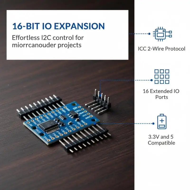 PCF8575 I2C Communication IO Port Expander Board DC 2.5-5.5V 16 IO Ports Expansion Module