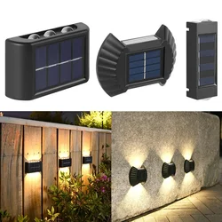 LED Solar Wall Lamp Outdoor Waterproof Up and Down Luminous Lighting Garden Decoration Solar Lights Stairs Fence Sunlight Lamp