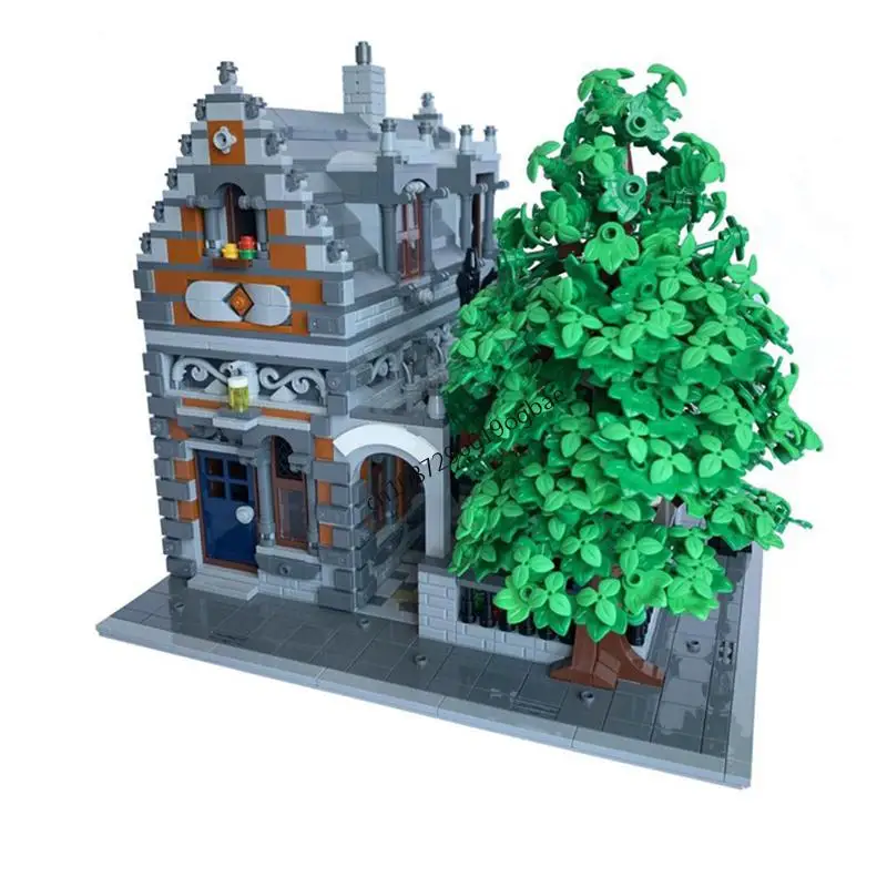 NIEUWE 2963PCS Stad Hot Selling Street View Moc Kleine Stad Brouwerij model DIY creatieve ideeën Kind Speelgoed Montage Puzzel verjaardagscadeau