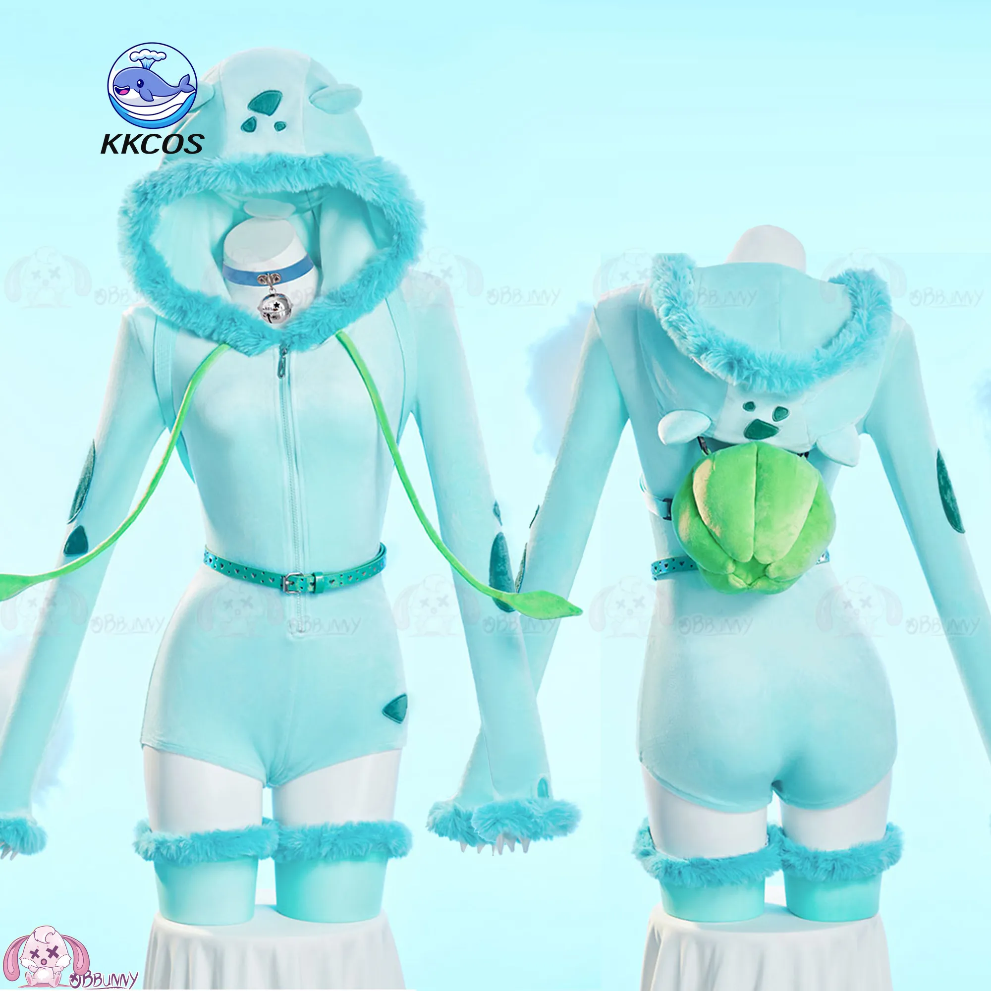 

Cosplay Series:Bulbasaur personification Cosplay bodysuit sexy Costume full set KKcos S-XL