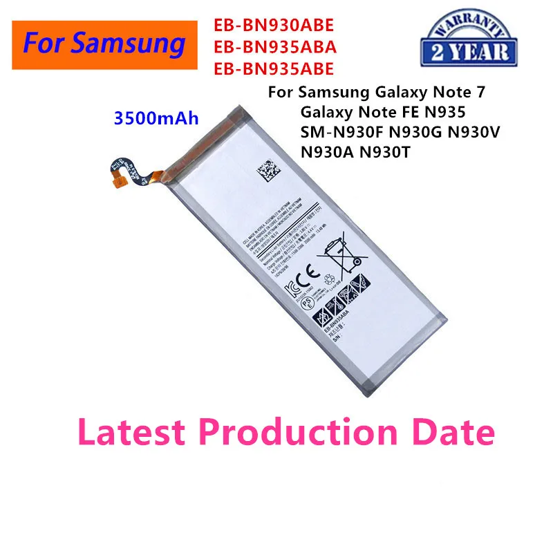 Brand New EB-BN930ABE EB-BN935ABA EB-BN935ABE 3500mAh Battery For Samsung Galaxy Note 7 Galaxy Note FE N935