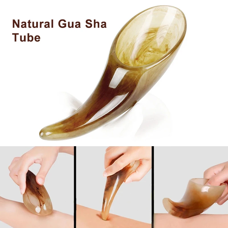

Natural Gua Sha Tube Stress Relief Massage Tool Acupuncture SPA Therapy Face Eye Massager Scraping Acupoint Stick Beauty Health