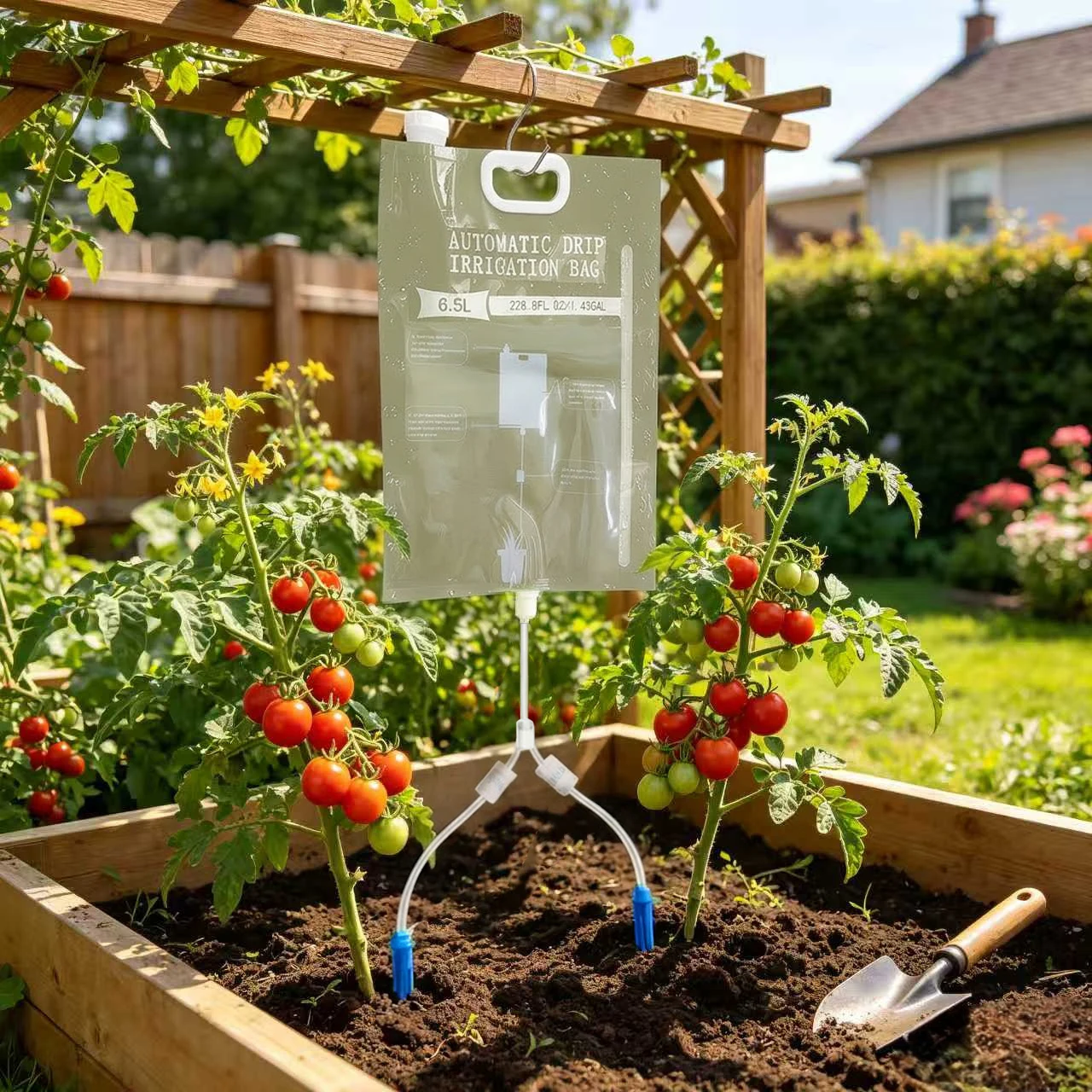 Fully Automatic Plant Watering Bag, Multi-Pot Drip Irrigation Device, Easy to Use for Balcony Garden