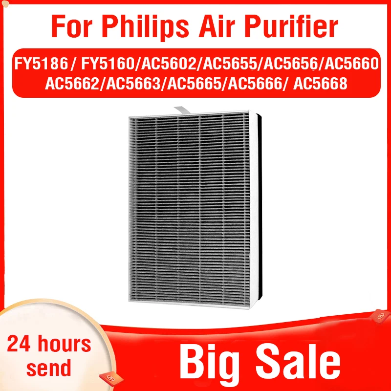 2 PCS For Replacement Philips Air Purifier Filter FY5186 FY5160 AC5602 AC5655 AC5656 AC5660 AC5662 AC5663 AC5665 AC5666 AC5668