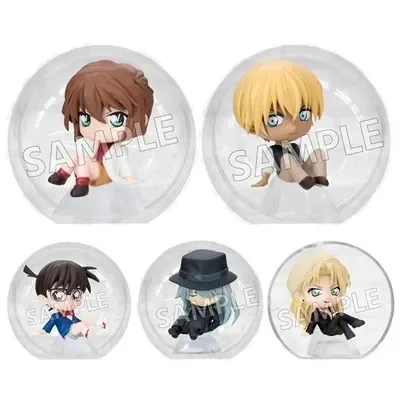 Genuine Gacha Scale Model Detective Conan Sitting Position Doll Haibara Ai Gin Furuya Rei Action Figure Toys