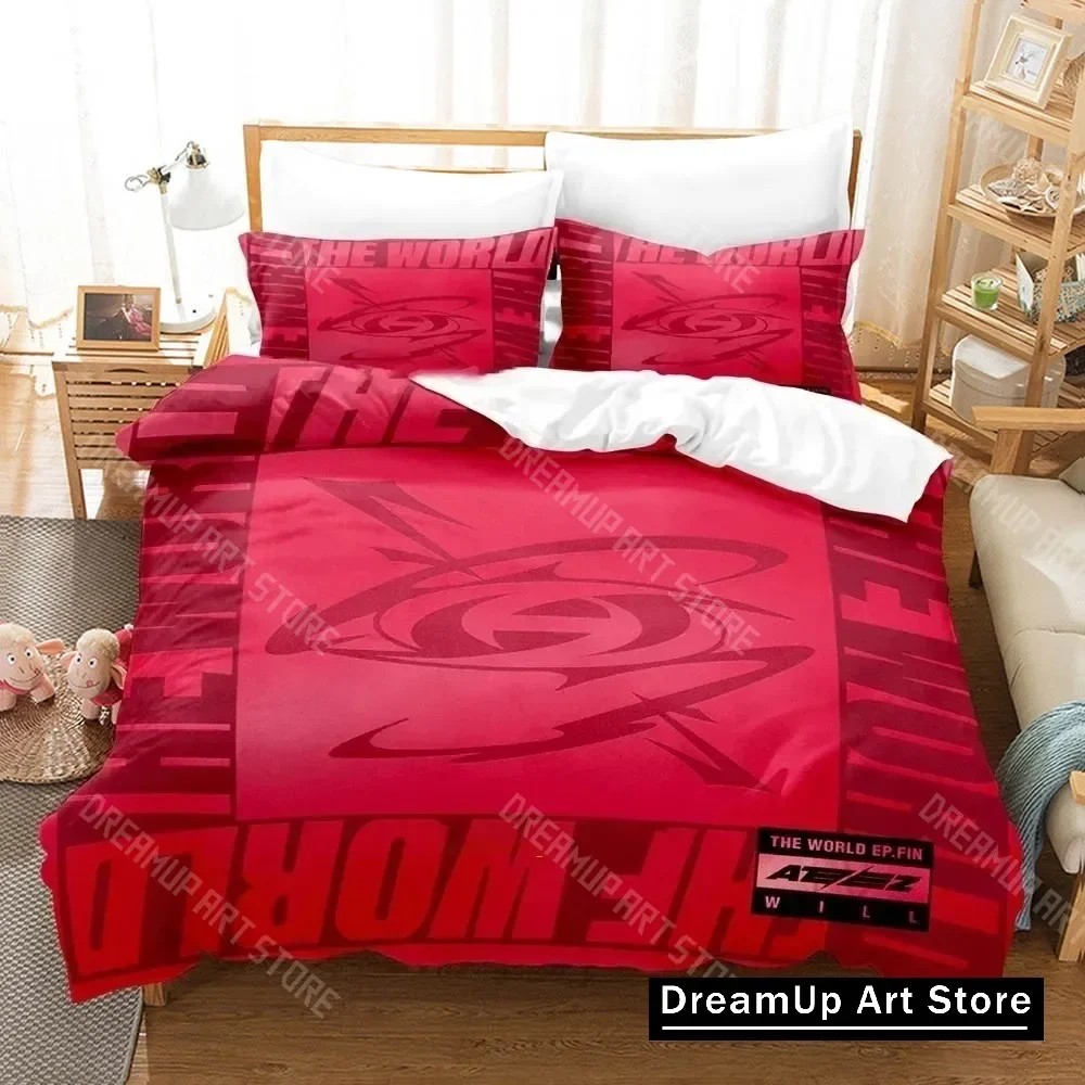 The World Ep.fin Will ATEEZ Bedding Set Duvet Cover Bed Set Quilt Cover Pillowcase Comforter king Queen Size Boys Adult Bedding