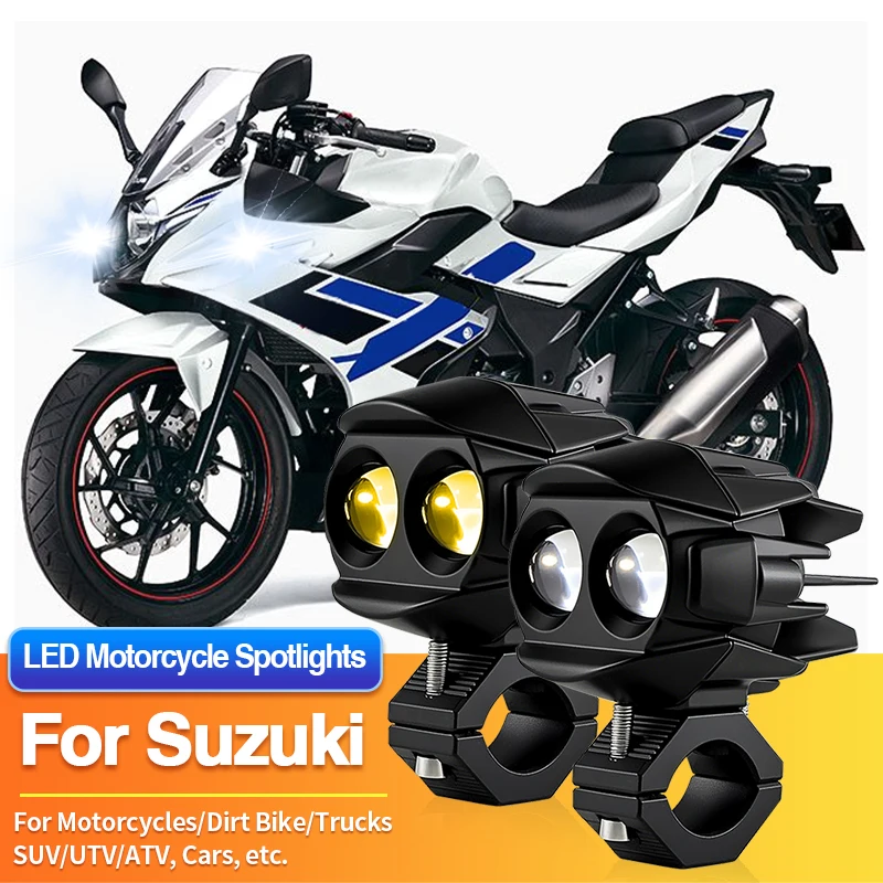 

1 Set LED Universal Motorcycles Headlights Fog Light UTV ATV 12V for Suzuki GSXS1000GT Plus/Gixxer SF150/SF250/SF250 GP/250 ABS