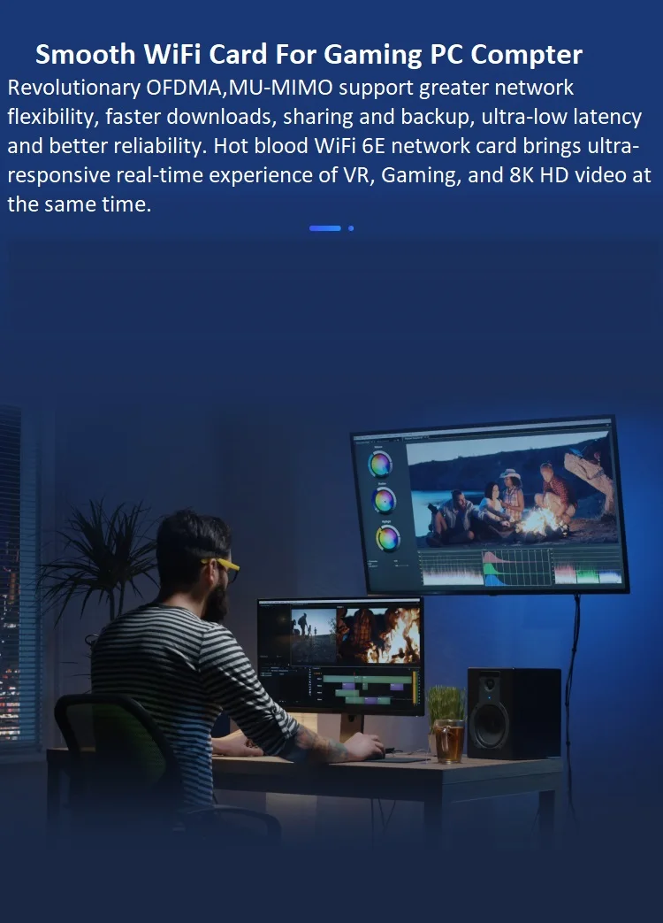 Produttore professionale Scheda di rete wireless AX900 WiFi 6 Blue Tooth 5.3 PCIe per PC desktop Windows10/11