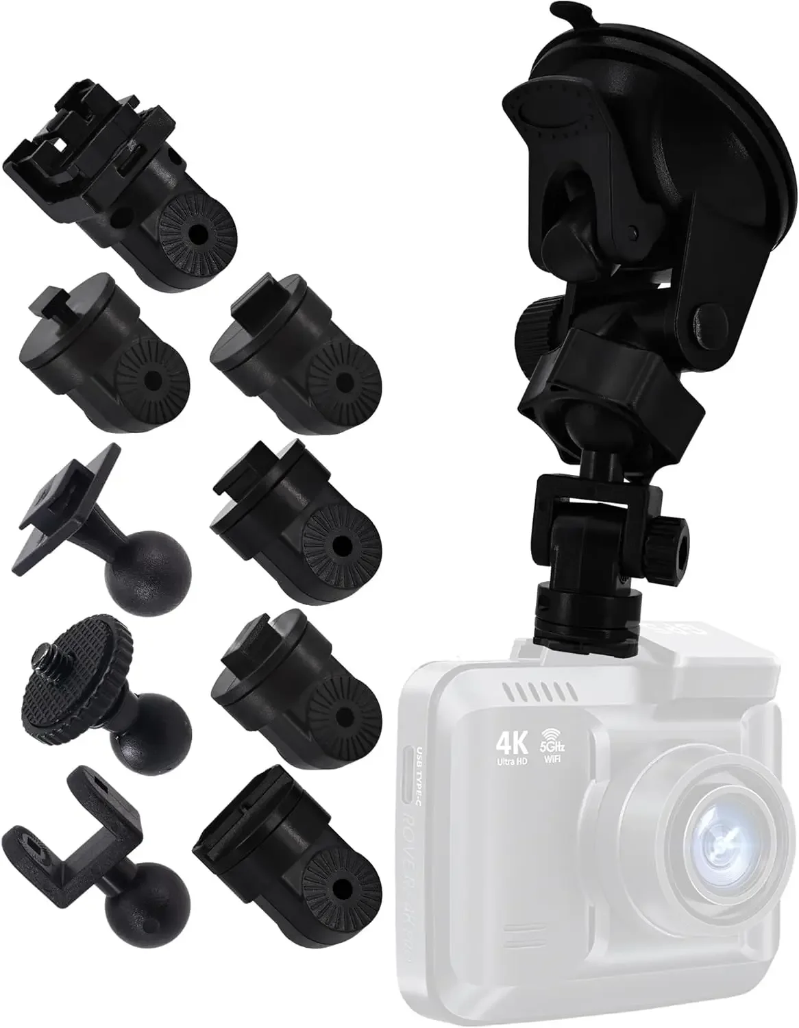 Dash Cam Suction Cup Mount for Rexing Rove SASINON SUVCON Miden BAEASU Azacvb lensuge DoHonest iZEEKER Camera Windshield Mount