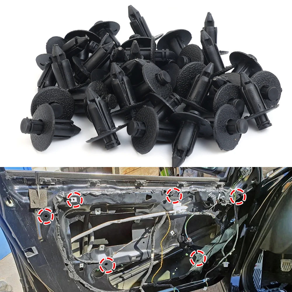 Auto-Befestigungsclips 6mm 7mm 8mm für Suzuki Kawasaki Yamaha Motorrad Kotflügel Stoßstange Spritzschutz Verkleidungshalter 50/100 Stück – Detail 3