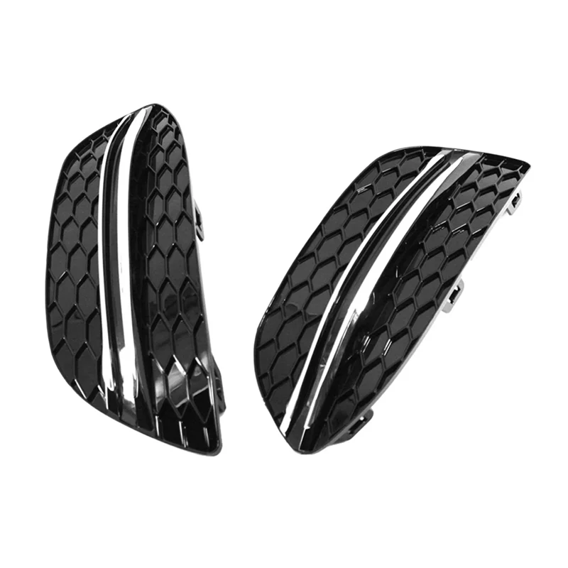 Car Chrome Front Bumper Grille Fog Light Cover Trims for Mercedes Benz C-Class W205 2058851623 2058851523 2058850823