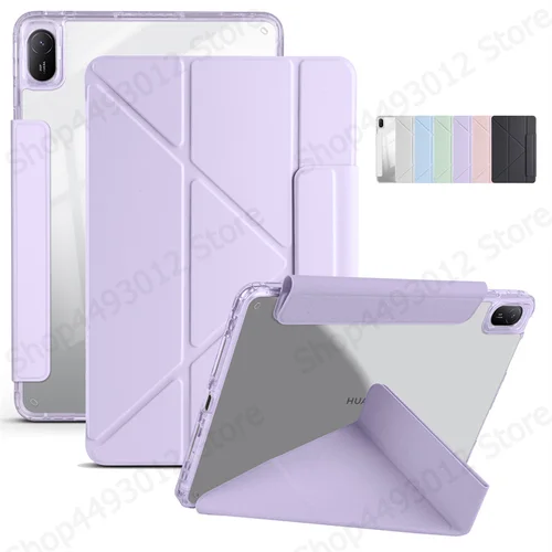 Funda para Huawei MatePad 11 5 2025 Funda TXZ-W09 Funda magnética trasera acrílica de cuero con pliegue inteligente para Huawei Matepad 11,5 2025