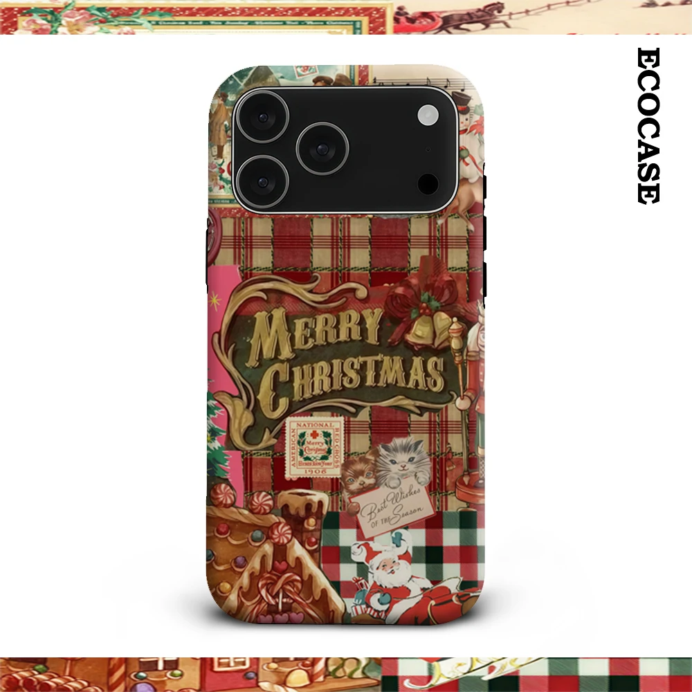Vintage Weihnachten IPhone 17 Must-Haves Handyhülle für IPhone 17 16 15 14 13 12 11 Pro Max Plus Doppelschichtige Rückseite