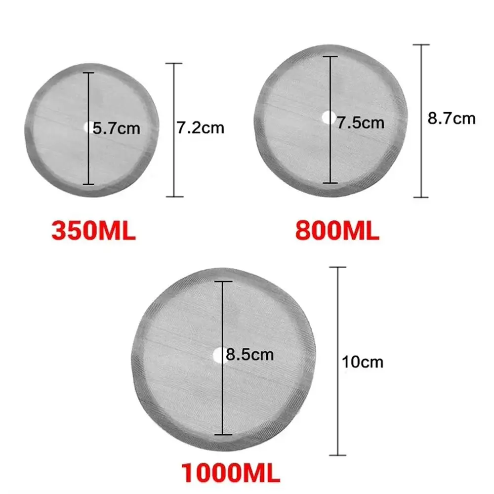 3Pcs Reusable Coffee Press Filters 350/800/1000ml French Press Filters Mesh Replacement Coffeeware Accessories