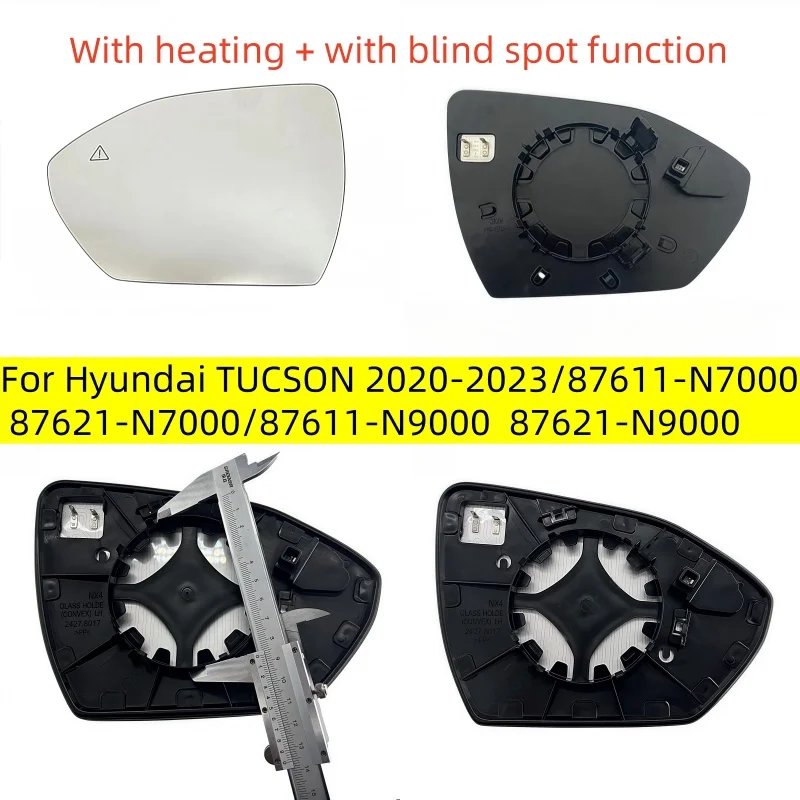 

For Hyundai TUCSON 2020 2021 2022 2023/87611-N7000 87621-N7000/87611-N9000 87621-N9000 With BSD Car Rearview Mirror Glass