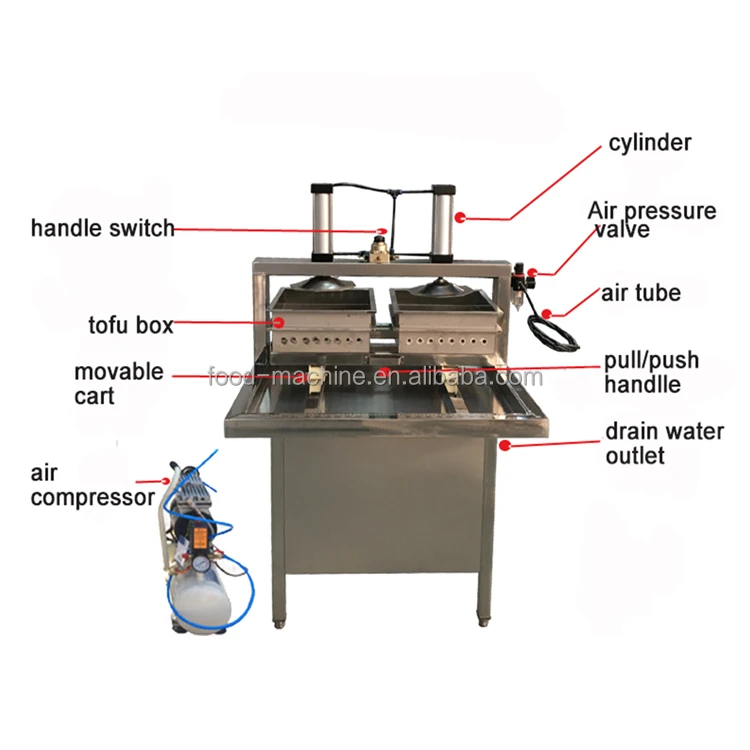 เครื่องทำเต้าหู้แบบกดลมสแตนเลสสองชั้น