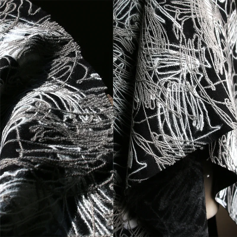 

Реконструкция ткани для одежды с оригинальной трехмерной тяжелой промышленной текстурированной шерстяной композитной толстой зимней тканью