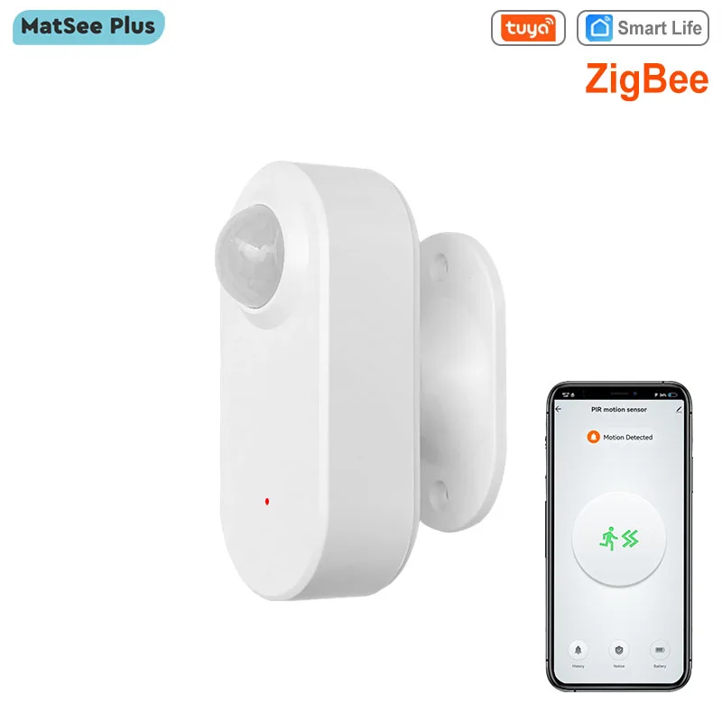 Tuya Smart Life Zigbee PIR Motion Detector Sensor App Real-time monitor Security and Alert Automation Support Alexa Google Home