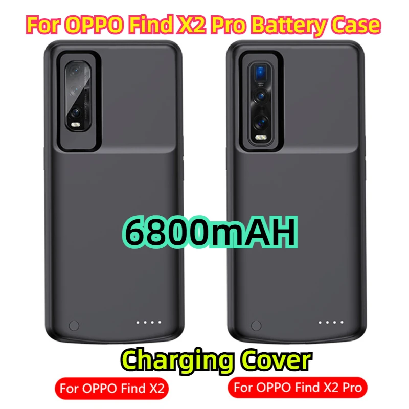 

For OPPO Find X2 Pro Battery Case Find X2 Power Bank Battery Charging Cover Silm Silicone Shockproof Battery Charger Case