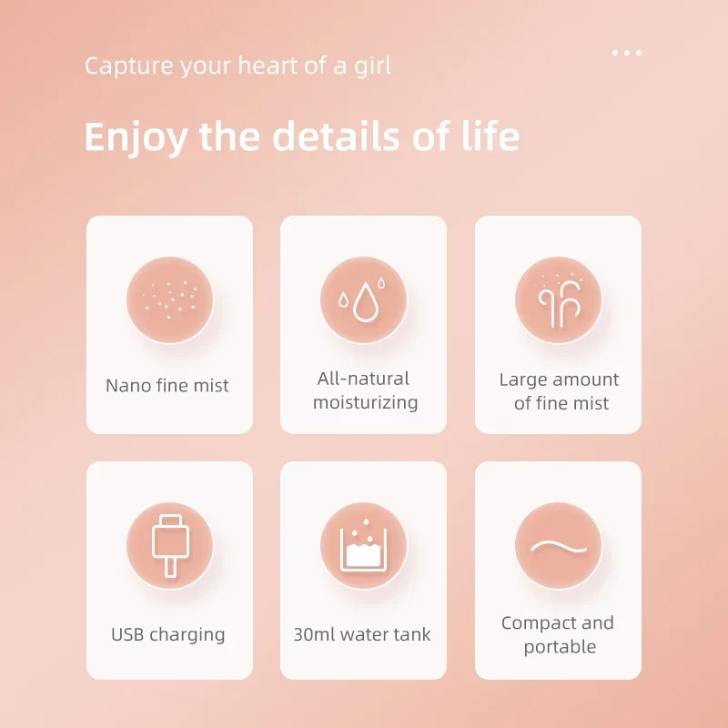 Mini Portable Humidifier Cute Bear Facial Steamer Device Beauty Spray Hydrating Apparatus Cold Spray Apparatus Rechargeable