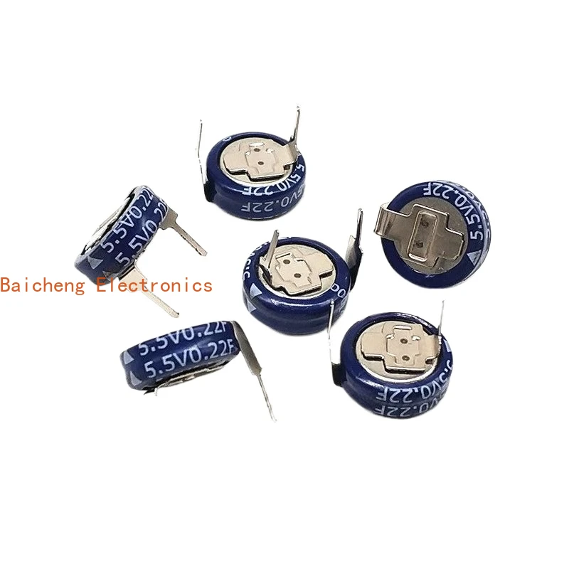 

10PCS Super Farad Capacitor 5.5V0.22F H-Type Button Memory Data SE-5R5-D224VYH
