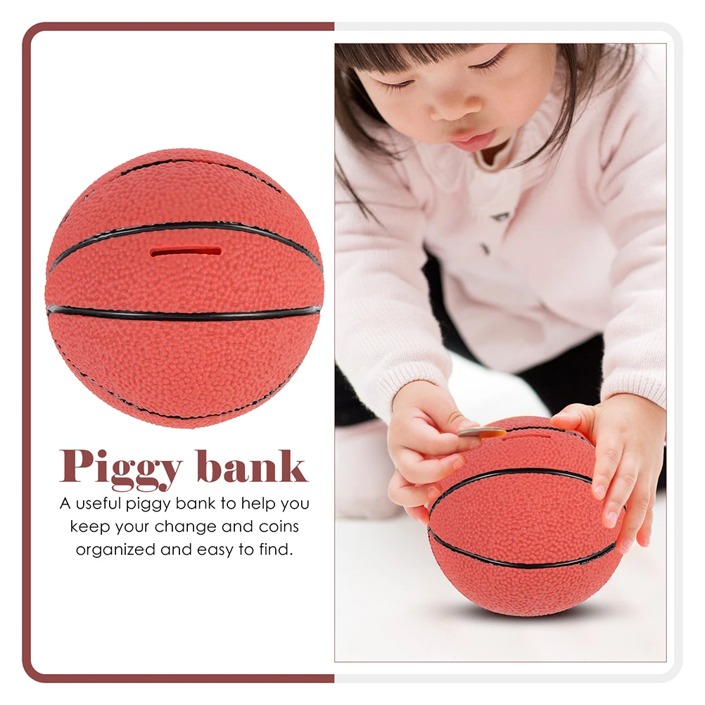 

Cartoon Saving Money Bank Vinyl Coin Piggy Portable Basketball Household Supplies Large Capacity Safe Anti Drop Kids Teenagers