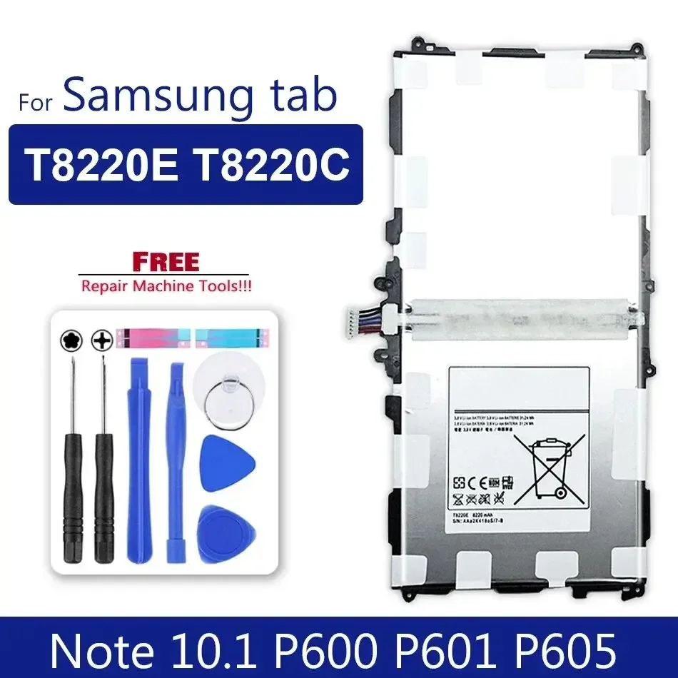 

Батареи T8220C T8220E 8220 мАч для планшетов Samsung GALAXY Note 10,1 Tab Pro P600 P601 P605 P607